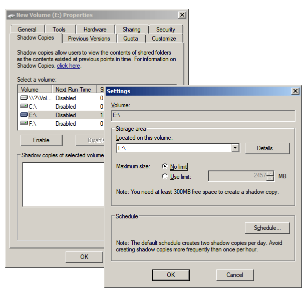 004 VSS troubleshooting and common errors Redstor